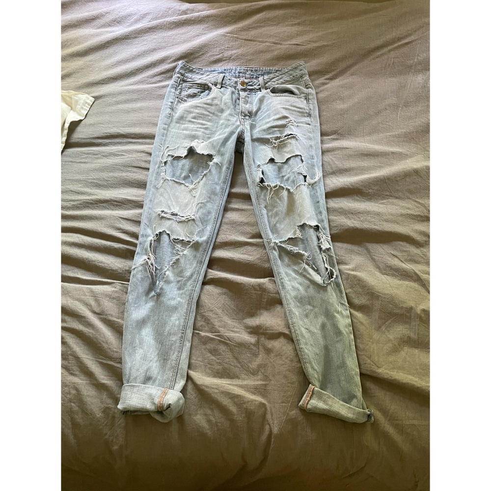 Distressed Tom girl jeans